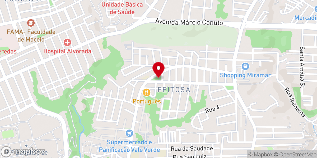 Map showing location of Paróquia - Nossa Senhora de Fátima (Feitosa).