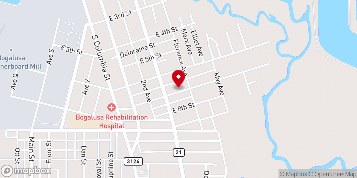 Map showing location of Bethlehem Baptist Church