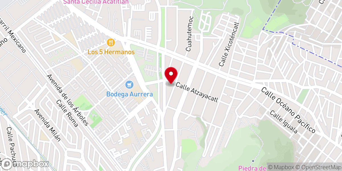 Map showing location of Parroquia de Nuestra Señora del Carmen