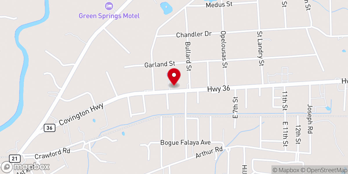 Map showing location of St. John the Evangelist