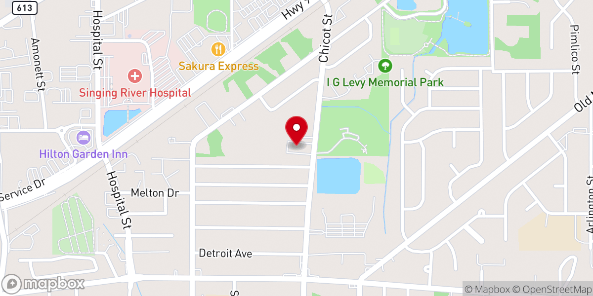 Map showing location of Church on the Rock - Food Distribution Center