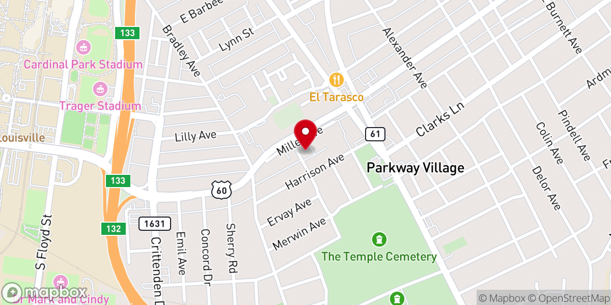 Map showing location of Our Mother of Sorrows Catholic Church