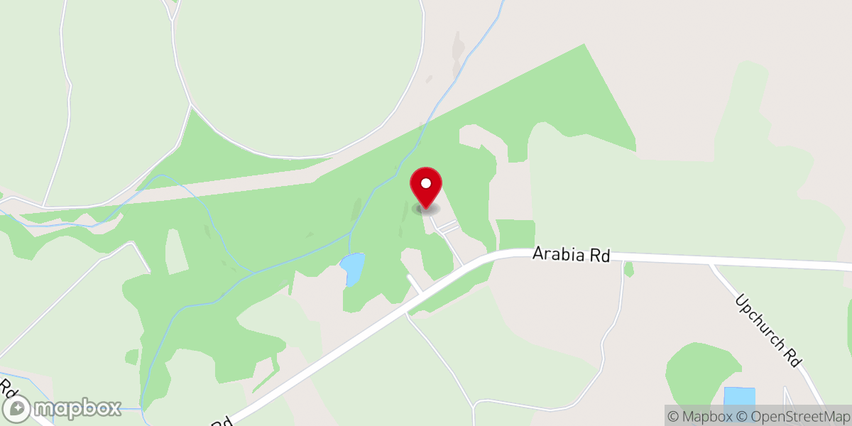 Map showing location of Leach Spring Church