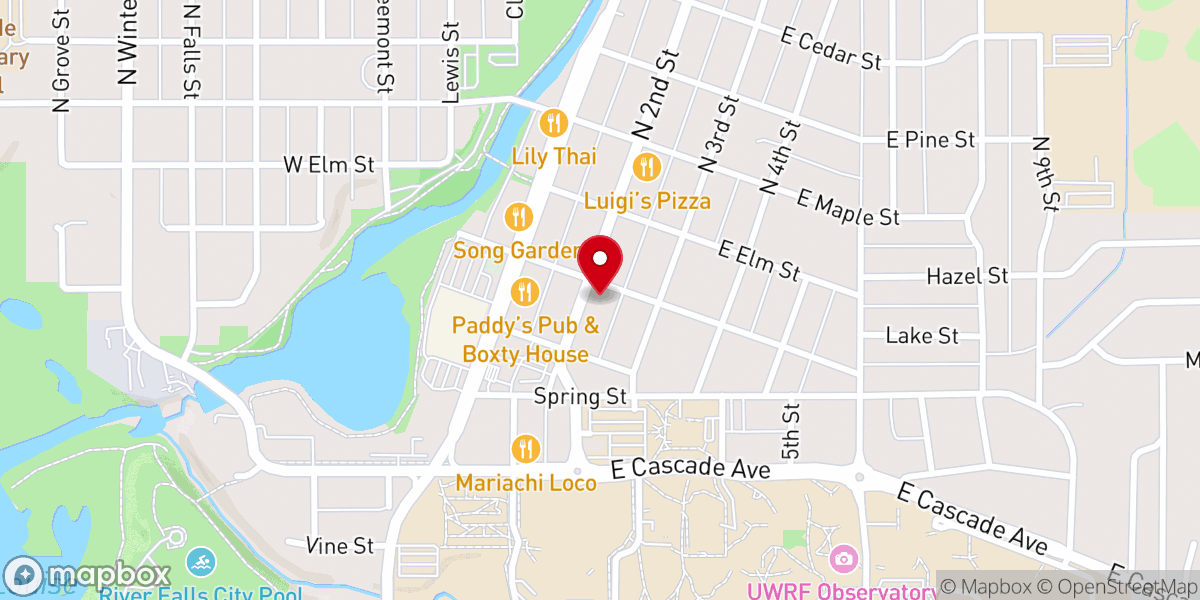 Map showing location of Lutheran Campus Ministry