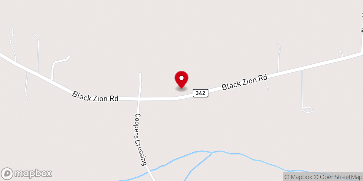 Map showing location of Bethel MB Church