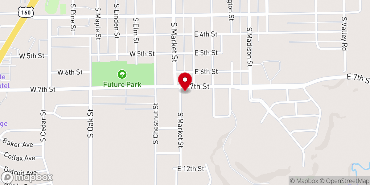 Map showing location of Anglican Church of St Philip