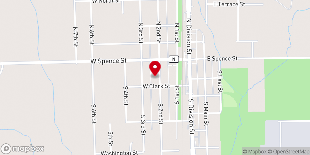 Map showing location of First United Church of Christ
