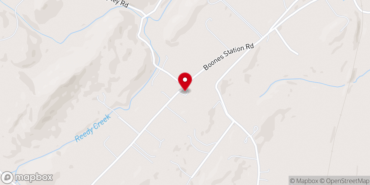 Map showing location of Gravel Hill Baptist Church