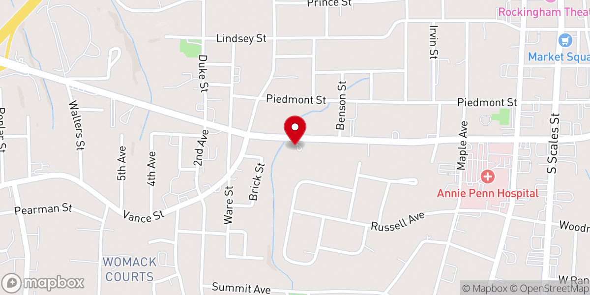 Map showing location of Faith Christian Center