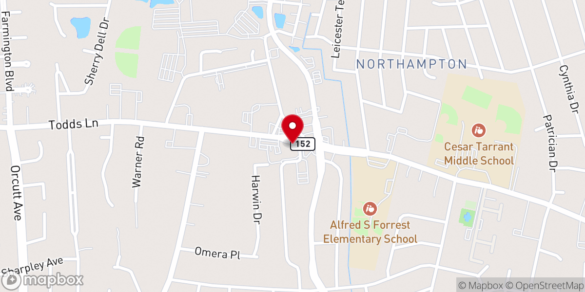 Map showing location of Warwick Assembly of God