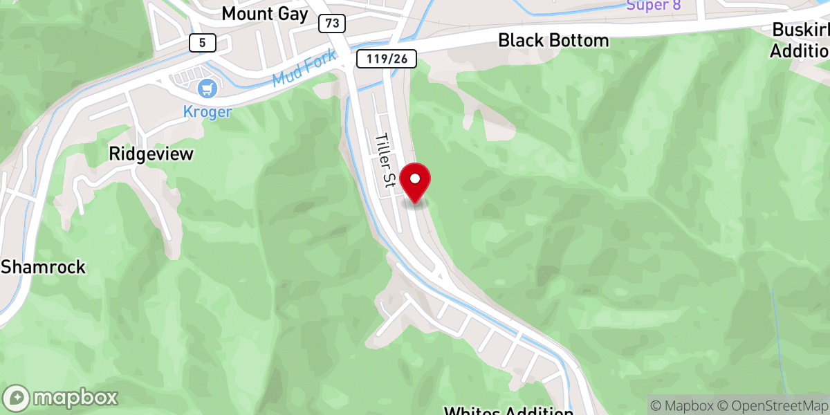 Map showing location of Cherry Tree Church of Worship