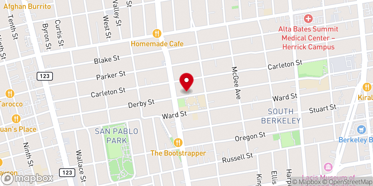 Map showing location of Bethlehem Temple WOFAC