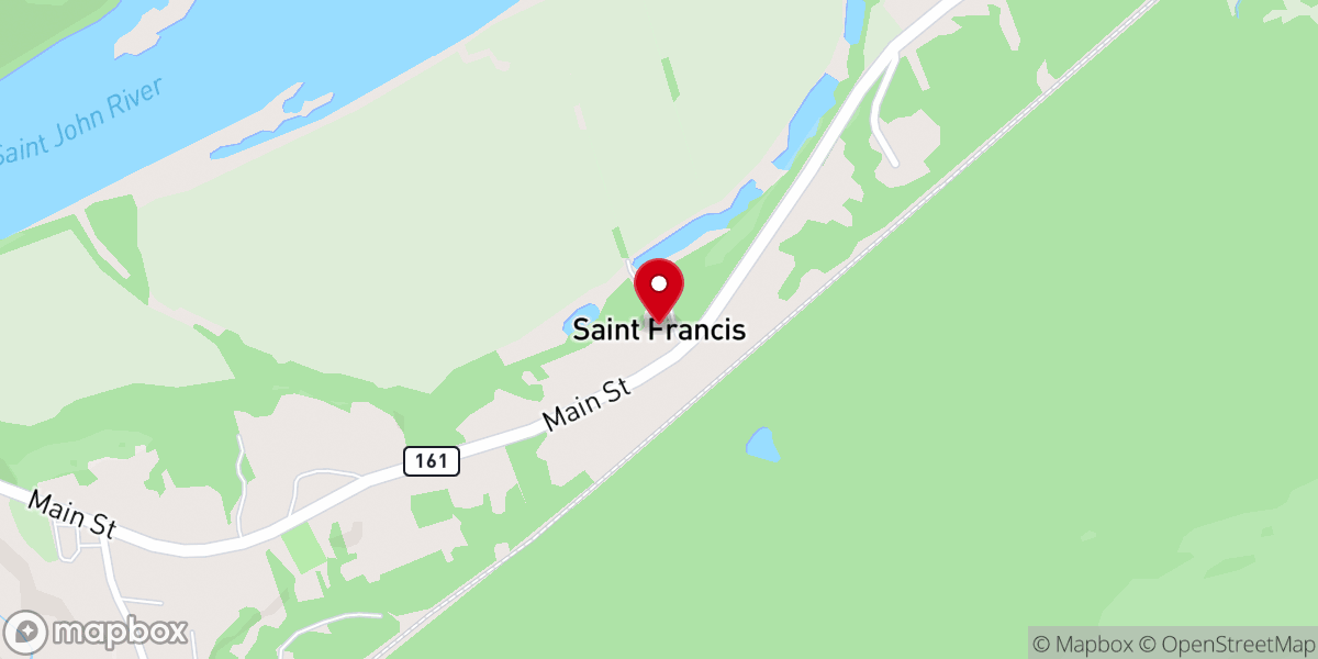 Map showing location of St Francis