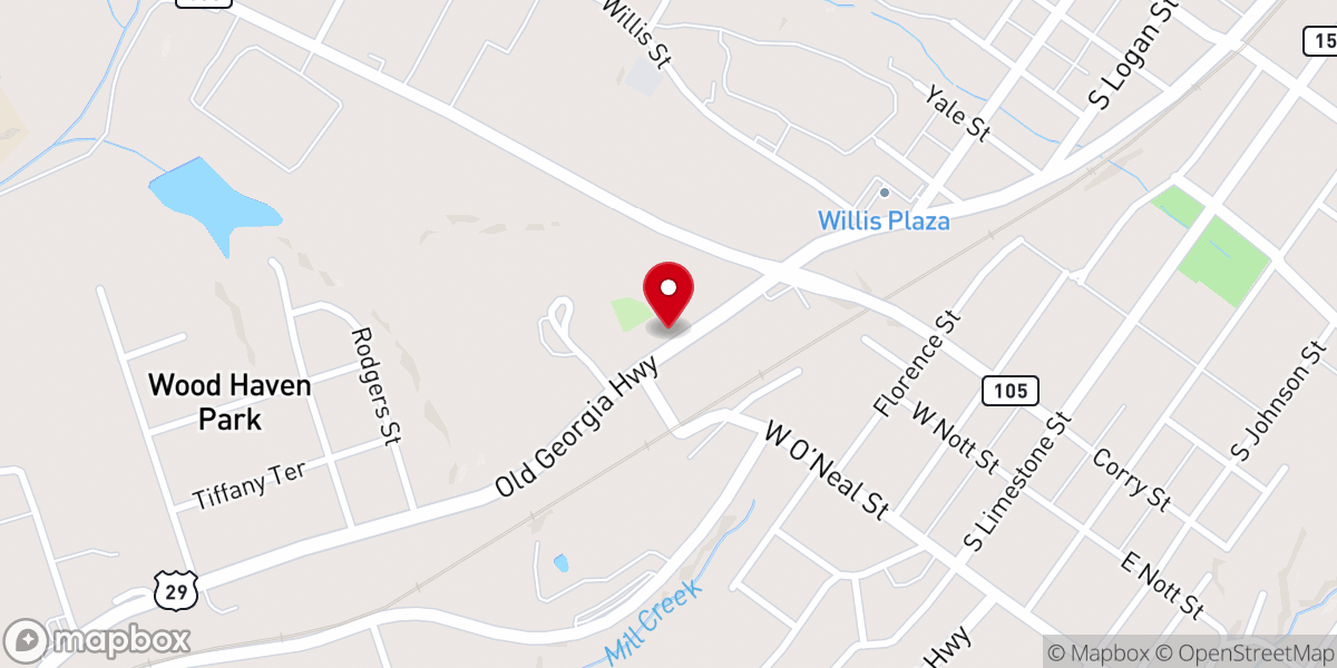 Map showing location of Greater Hope Ministries