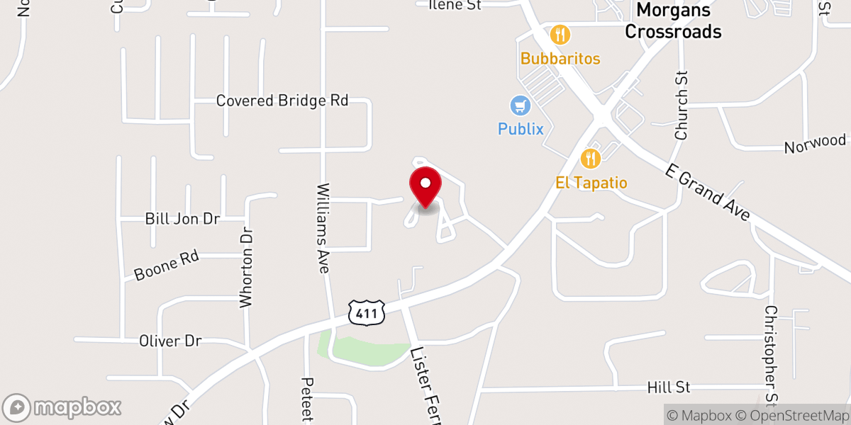 Map showing location of Spring Lake Lodge Apartments In Alabama