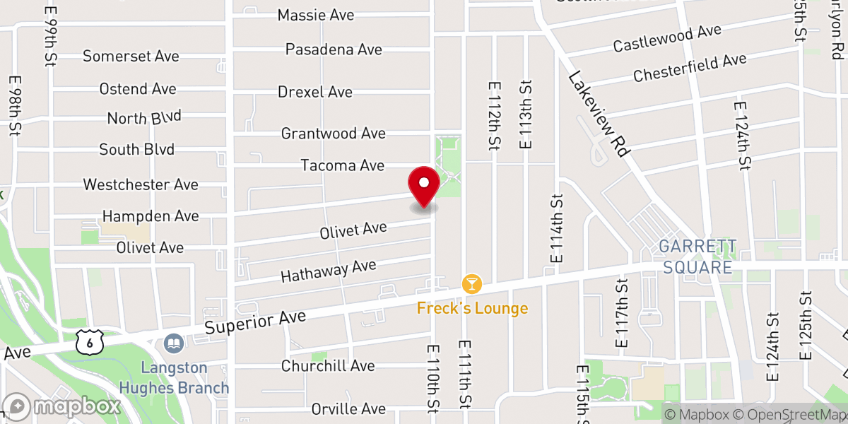 Map showing location of New Fellowship Baptist Church