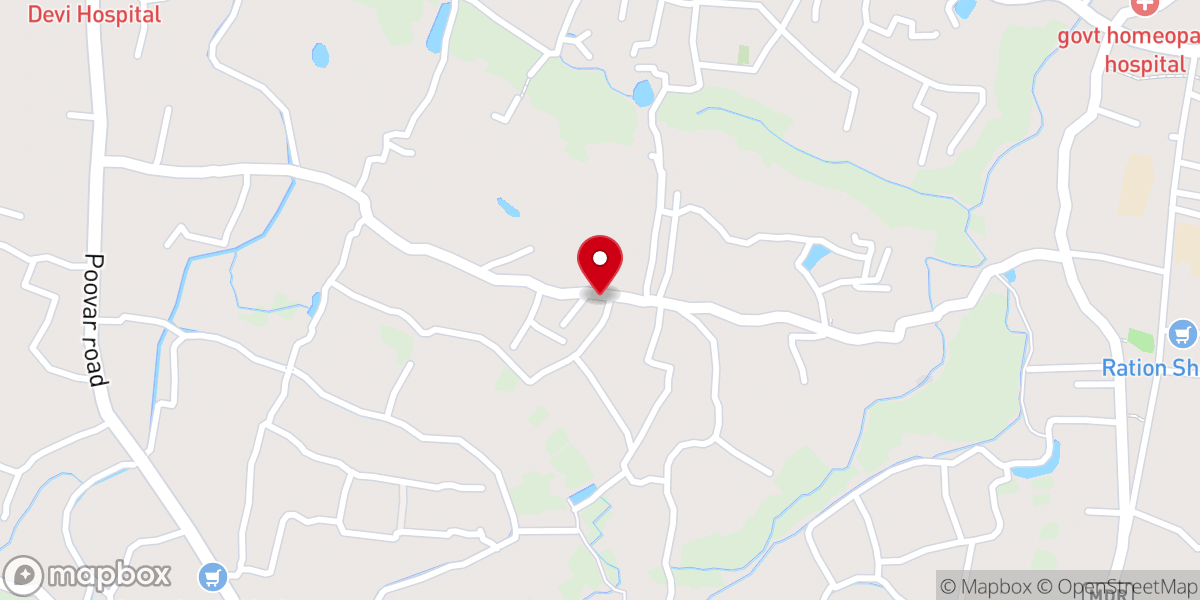 Map showing location of C.S.I Christhupuram Church