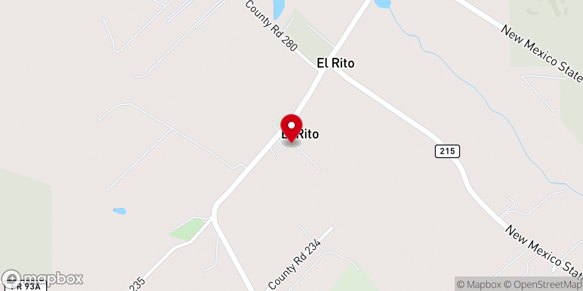 Map showing location of El Rito Community United Methodist Church