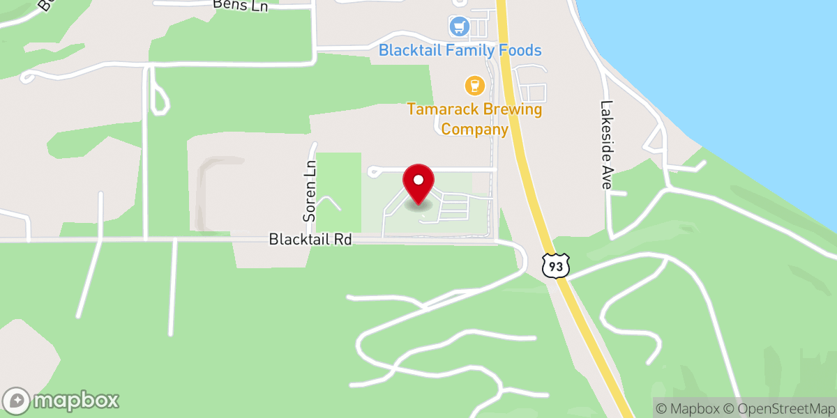 Map showing location of Old Apostolic Lutheran Church of Lakeside MT