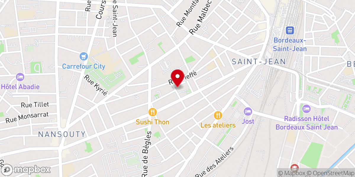 Map showing location of Eglise du Sacré-Cœur Bordeaux