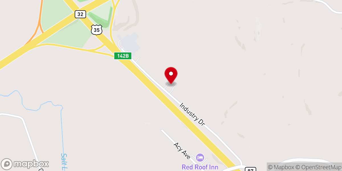 Map showing location of Jackson Baptist Temple