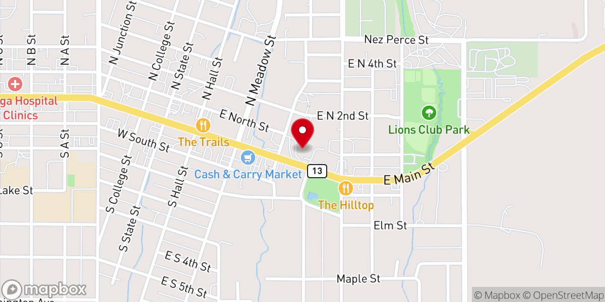 Map showing location of Abundant Life Ministries