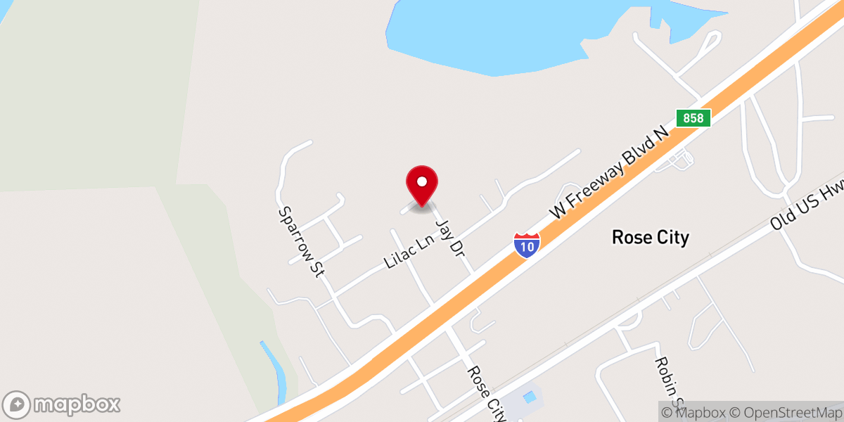 Map showing location of Lighthouse Baptist Church - Rose City