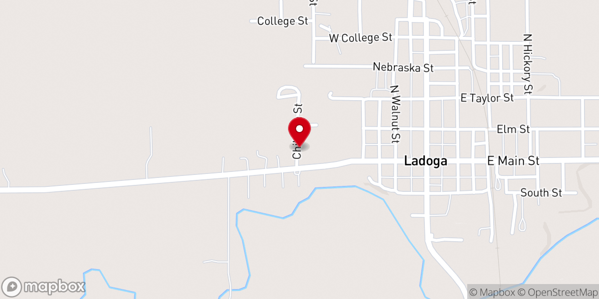 Map showing location of Grace Church Ladoga