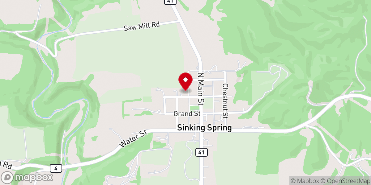Map showing location of Grace Bible Church