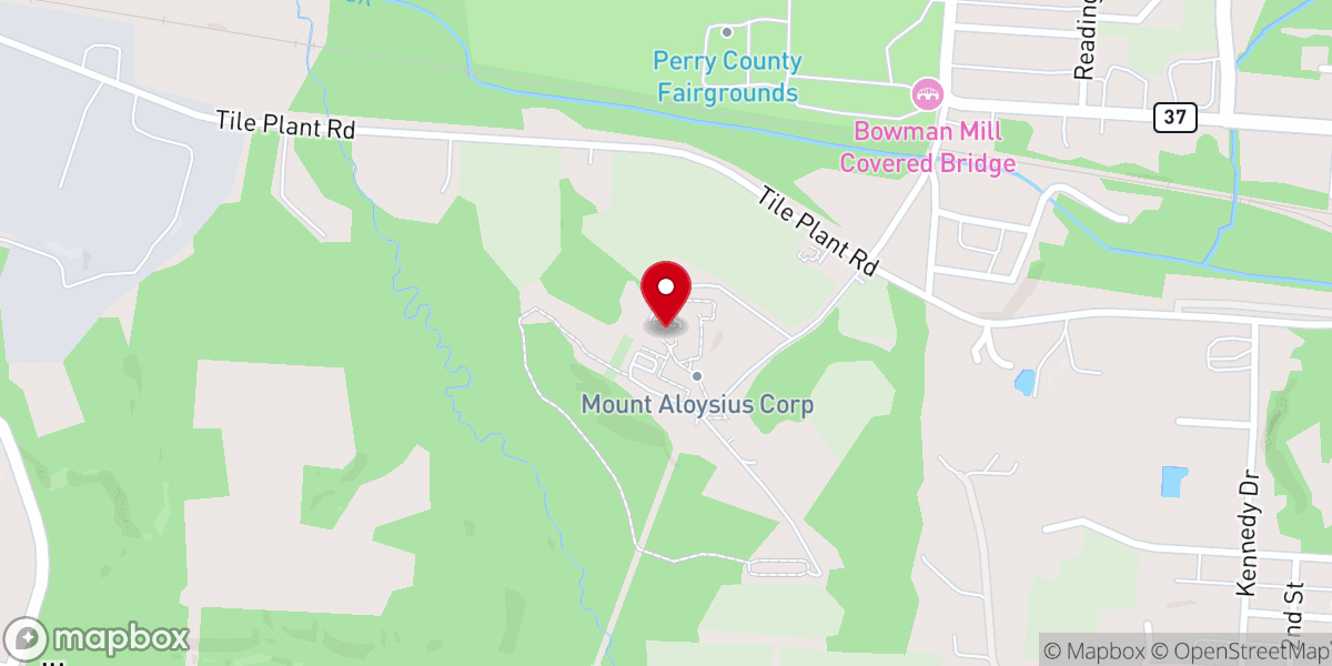 Map showing location of Mt Aloysius