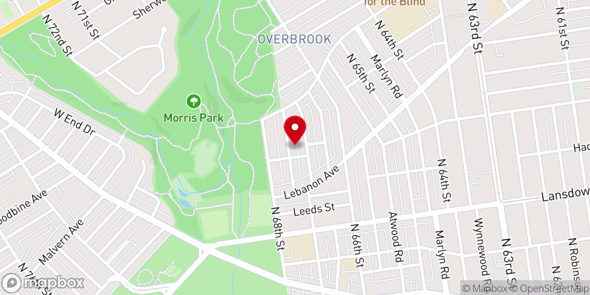 Map showing location of New Star of Hope Baptist Church