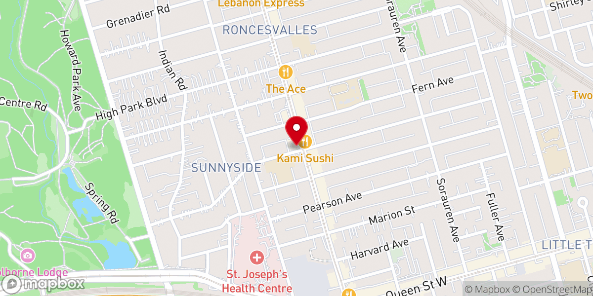 Map showing location of St. Casimir's Church