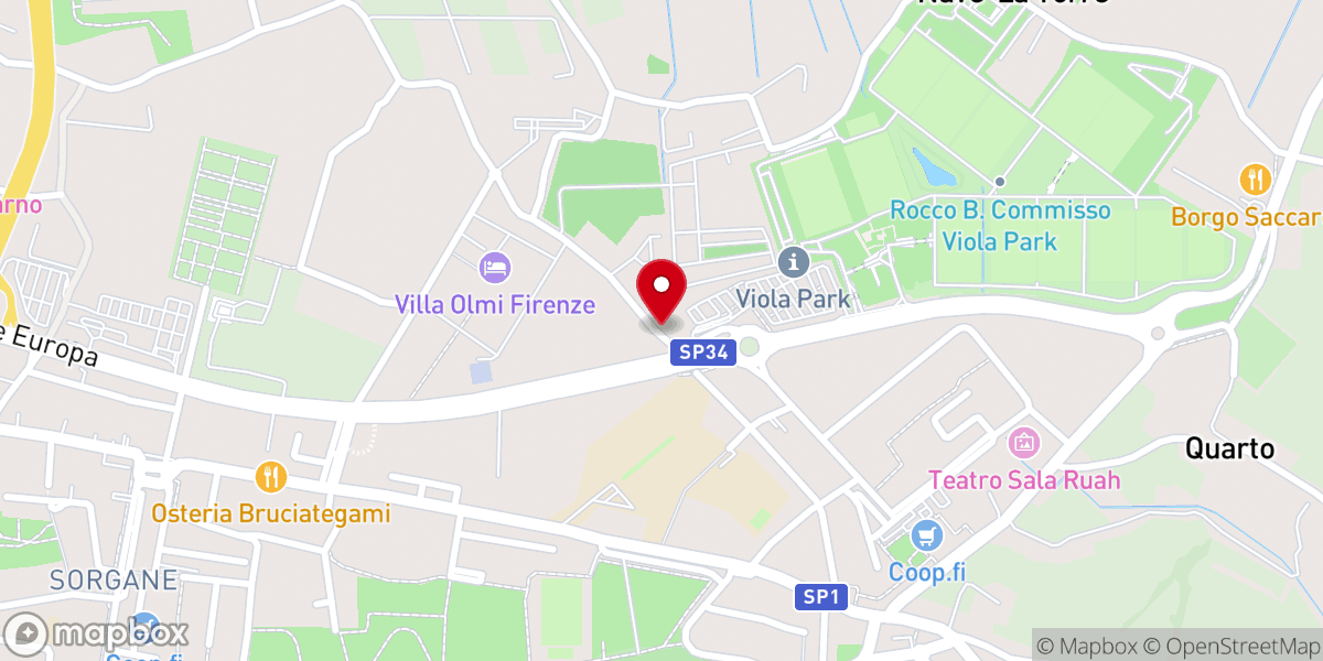 Map showing location of Oratorio del Crocifisso del Lume al Pratello