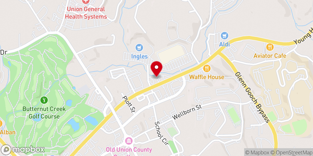Map showing location of Freedom Reigns Church