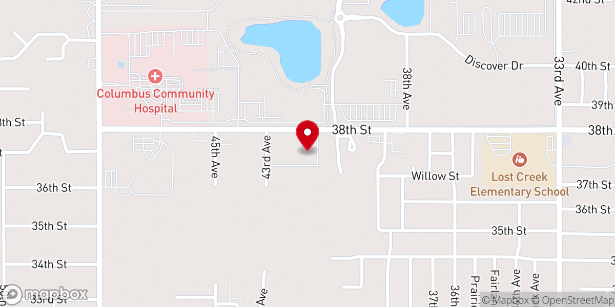 Map showing location of Highland Park Evangelical Church