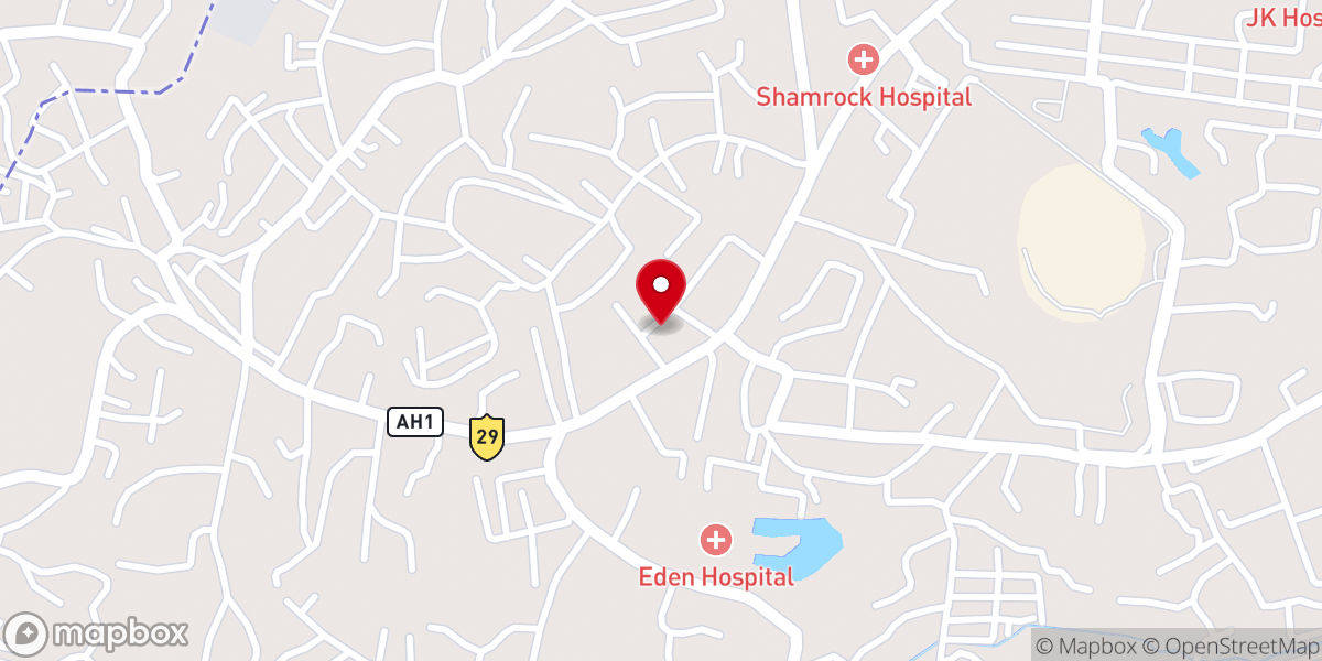 Map showing location of United Pentecostal Church