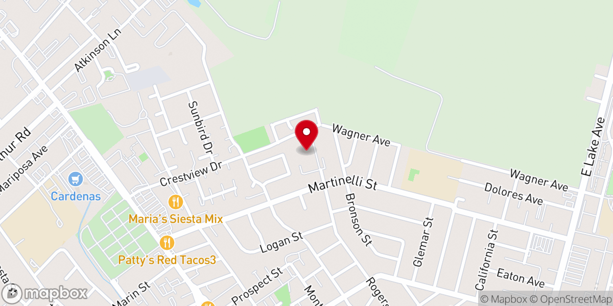 Map showing location of All Saints' Episcopal Church