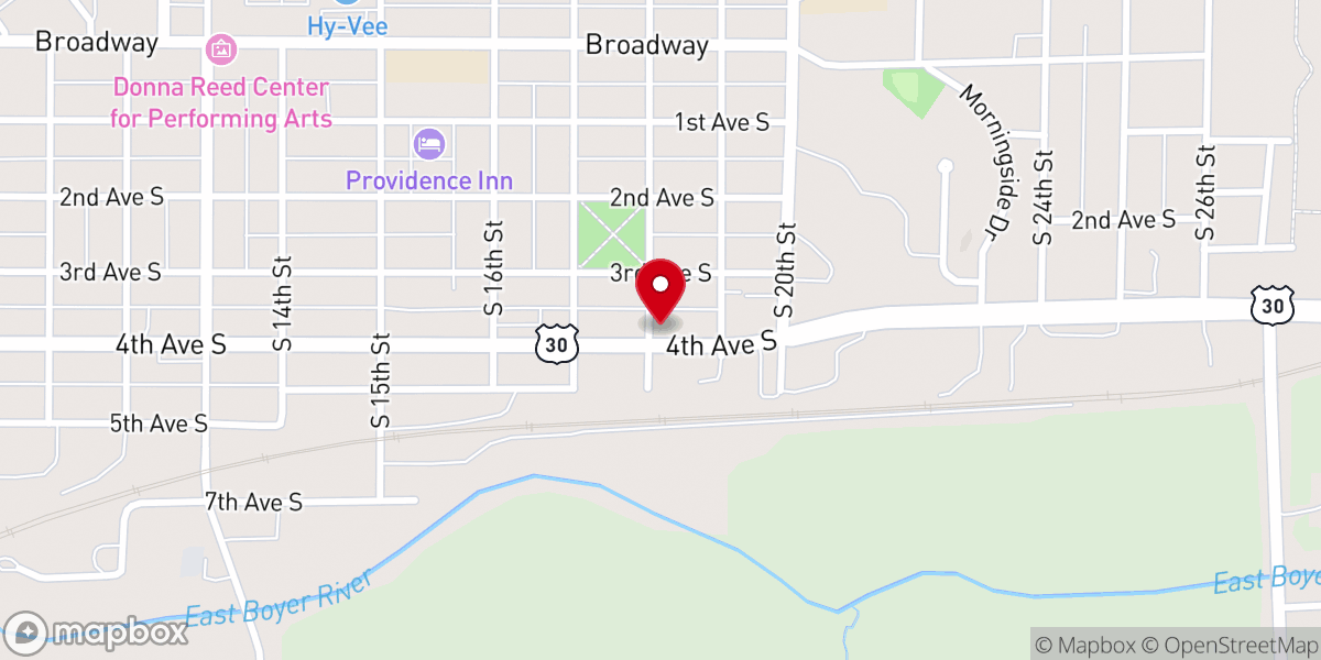 Map showing location of Trinity Episcopal Church