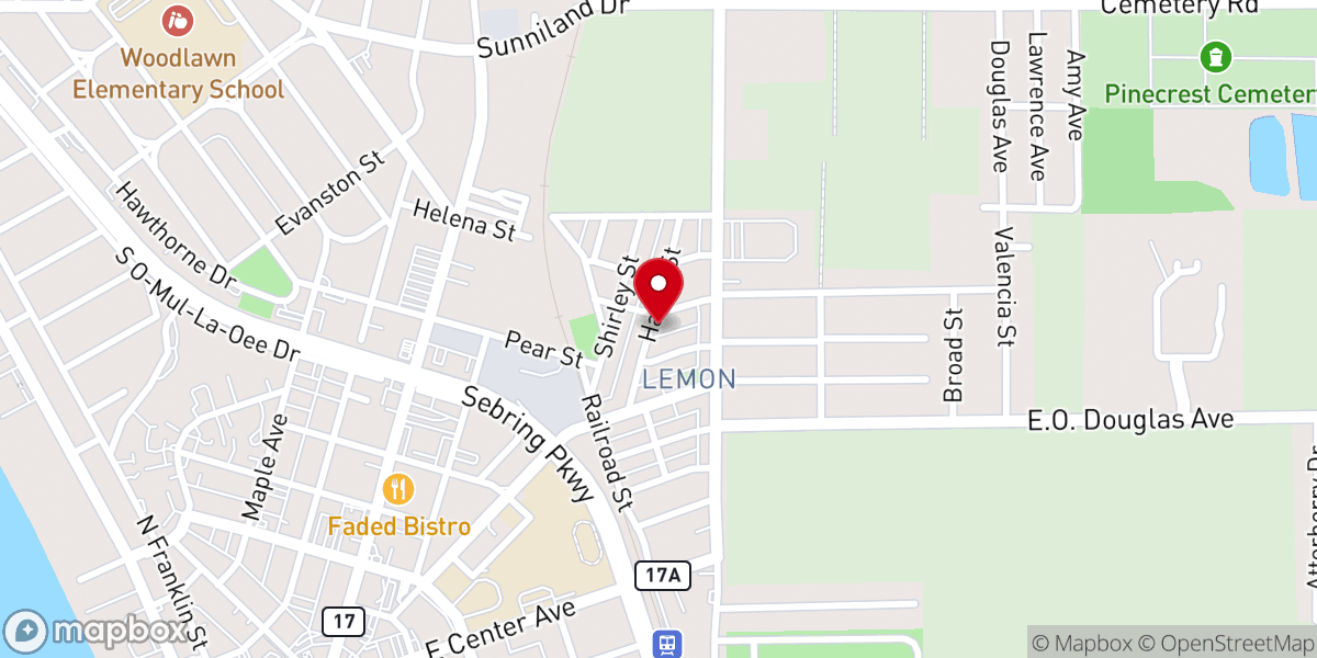 Map showing location of Refuge Church of Our Lord