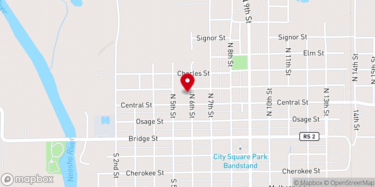 Map showing location of St Joseph Parish Hall