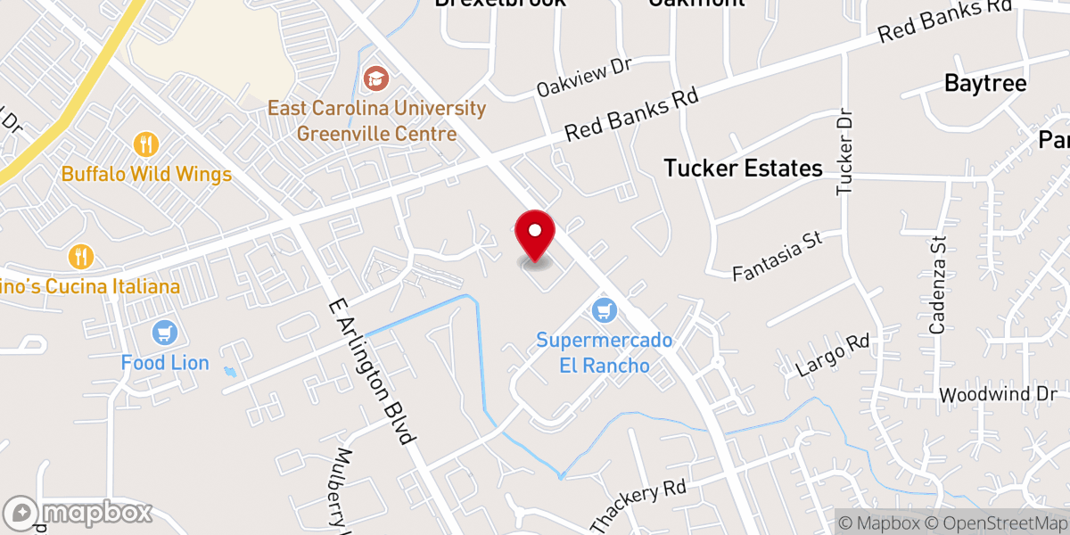 Map showing location of First Free Will Baptist Church