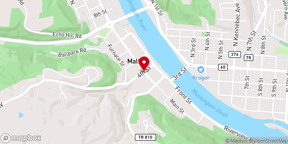 Map showing location of Morgan County United Ministries - Food Distribution Center