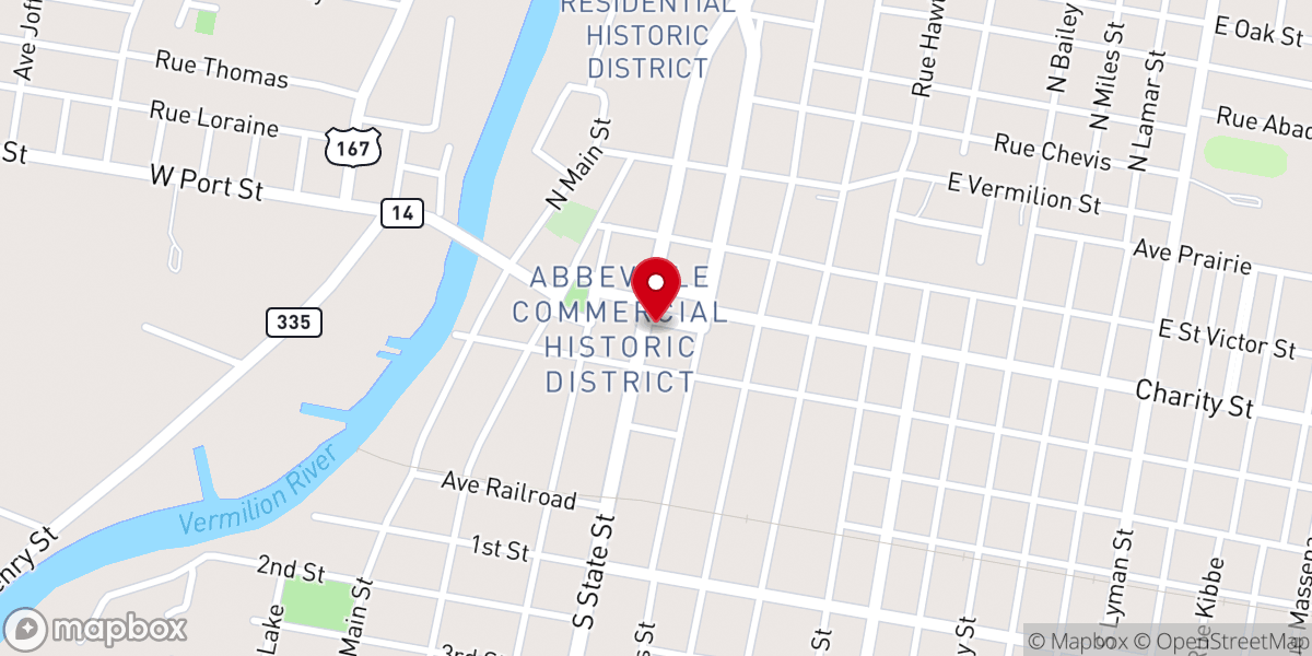 Map showing location of Vermilion Parish Sheriff