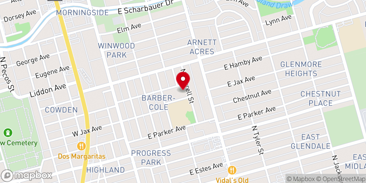 Map showing location of Faith Temple Church of God