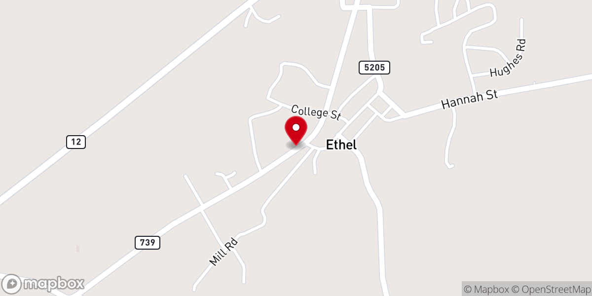 Map showing location of Mt Lebon United Methodist Church