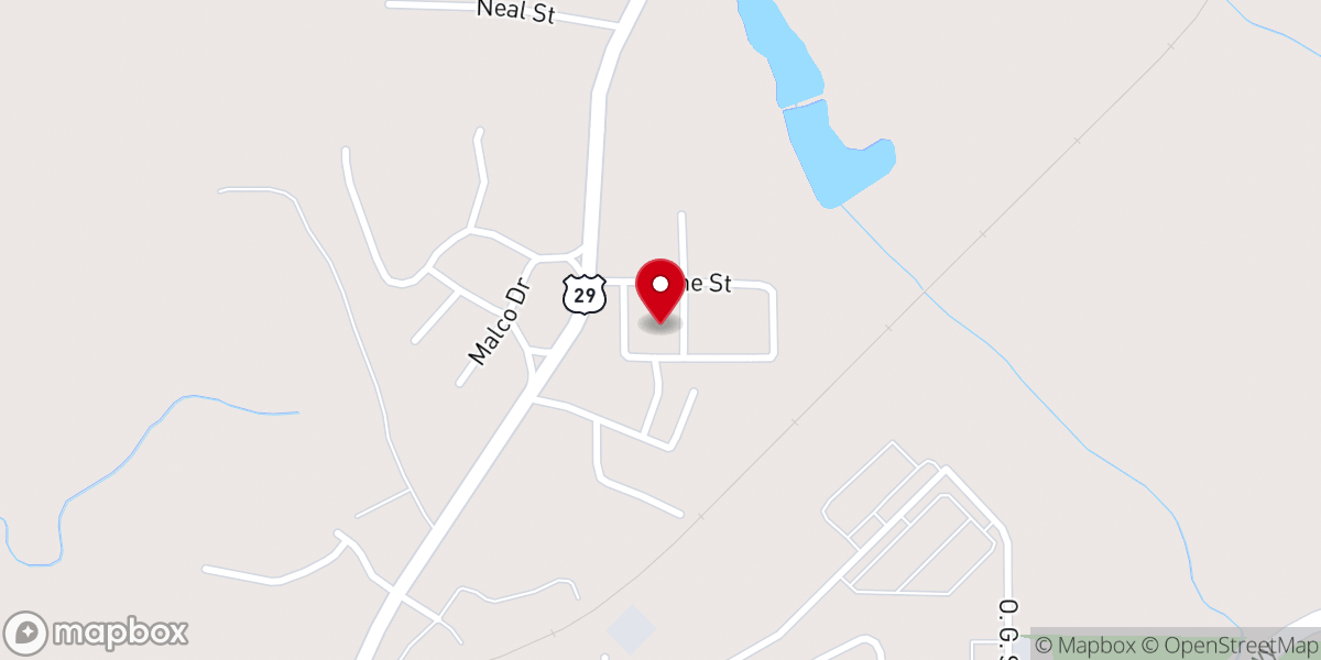 Map showing location of Roper Heights Baptist Church