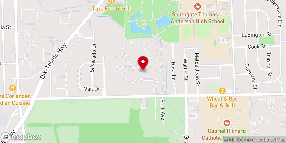 Map showing location of Christ The King Lutheran Church Event Center