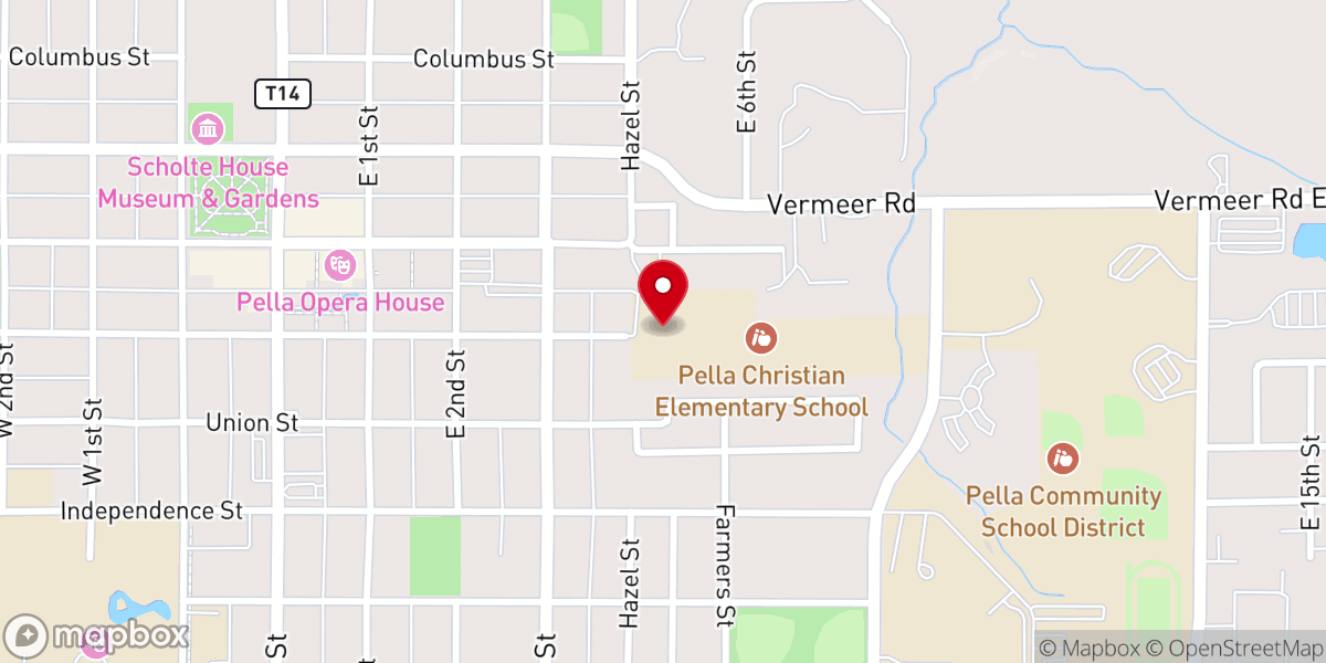 Map showing location of Hope Reformed Presbyterian
