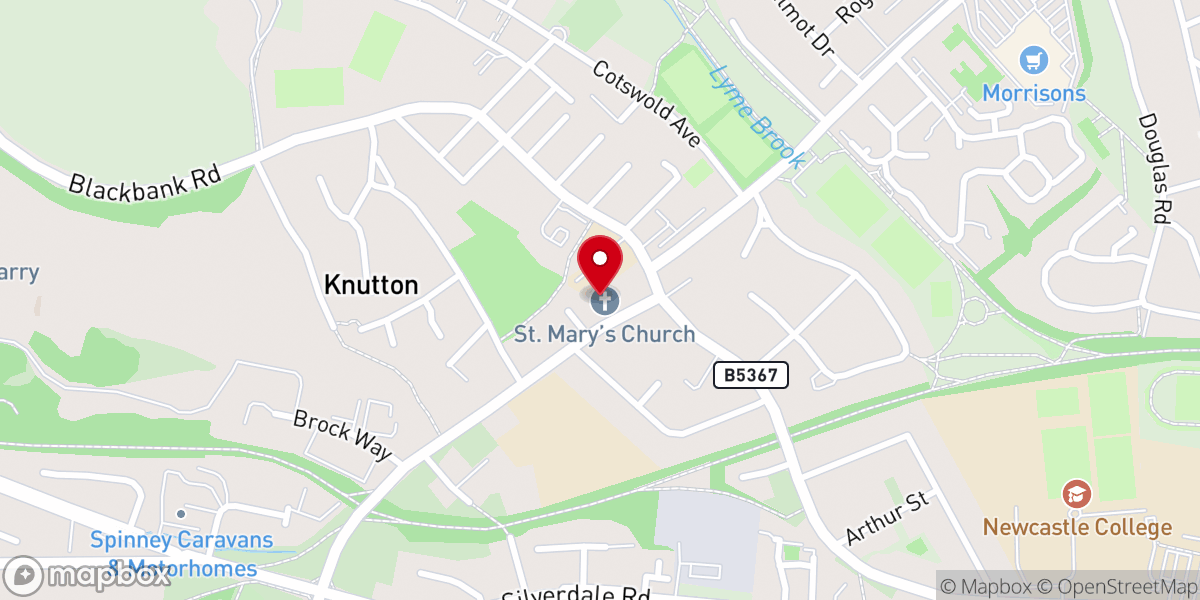Map showing location of St Mary’s C of E Church