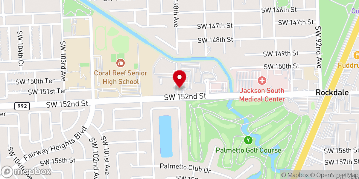Map showing location of Communtiy Bible Baptist Church Miami